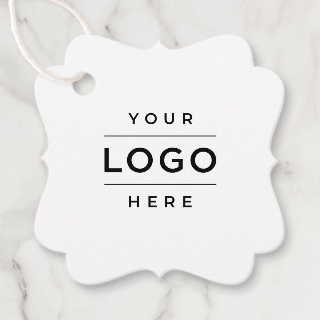 Étiquettes Cadeau Nom commercial et logo personnalisés (Devant)