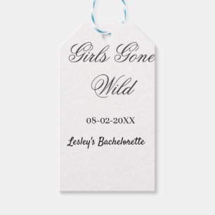 Étiquettes-cadeau Nom de la fête de bachelorette Girls Gone wild dat
