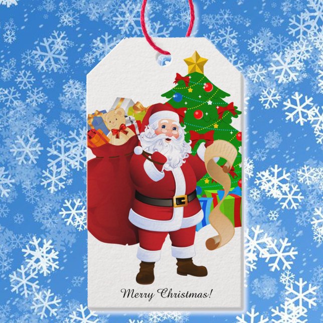 Étiquettes-cadeau Nom de l'enfant Père Noël Ensemble de 10 grandes é (Créateur téléchargé)