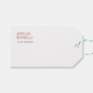 Étiquettes-cadeau Nom Minimaliste Moderne Professionnel Simple Décon
