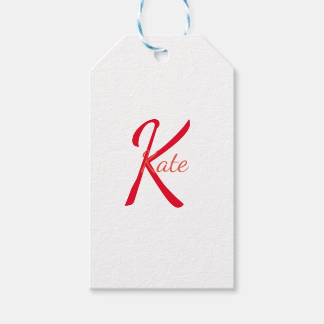 Étiquettes-cadeau nom monogramme simple personnalisé bridesmaid (Devant)