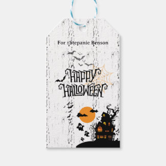 Étiquettes-cadeau Nom personnalisé Balises cadeaux Halloween | Maiso