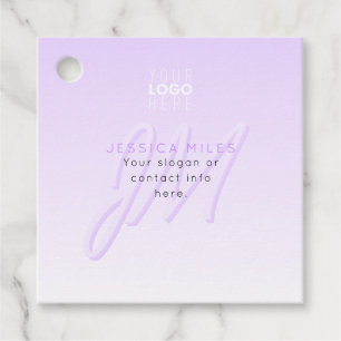 Étiquettes Cadeau Nom professionnel et Modèle Slogan   Violet clair