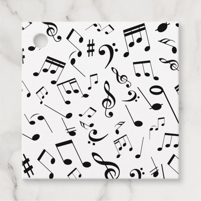 Étiquettes Cadeau Notes musicales 3 (Devant)