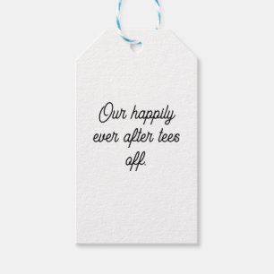Étiquettes-cadeau 'Notre après heureux décolle' Cadeaux de mariage