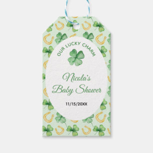 Étiquettes-cadeau Notre Charme de Chance Baby Shower St Patrick