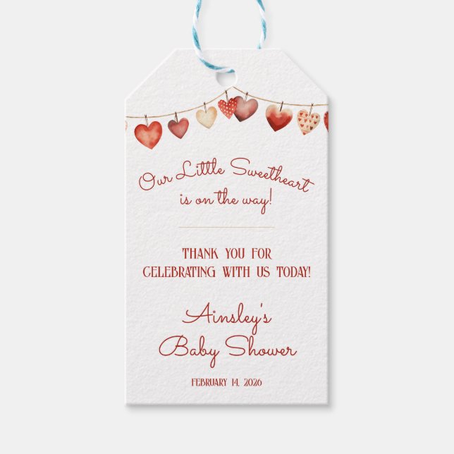Étiquettes-cadeau Notre Petit Baby shower Amoureux Favoriser (Devant)