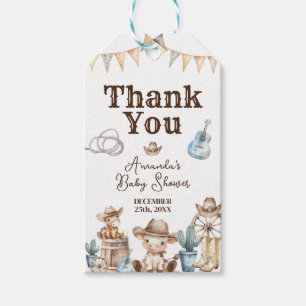 Étiquettes-cadeau Notre petit garçon sauvage Baby shower Ouest Merci