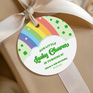 Étiquettes Cadeau Notre petite chance Charm Party d'anniversaire arc