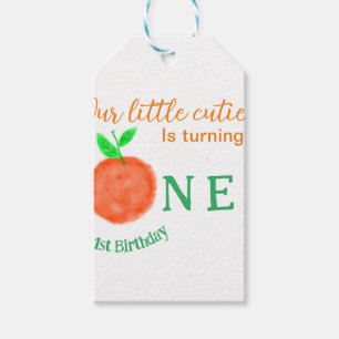 Étiquettes-cadeau Notre petite cuite orange un agrumes d'anniversair