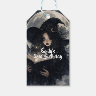 Étiquettes-cadeau notre petite sorcière a 2 ans ||