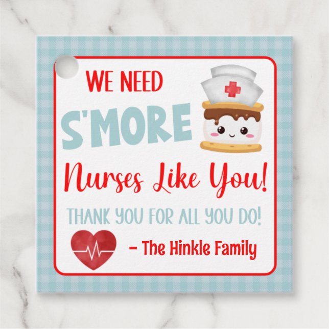 Étiquettes Cadeau Nous Avons Besoin De Plus D'Infirmières Comme Vous (Devant)