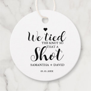 Étiquettes Cadeau Nous avons noué le noeud Prendre un Mariage Shot B