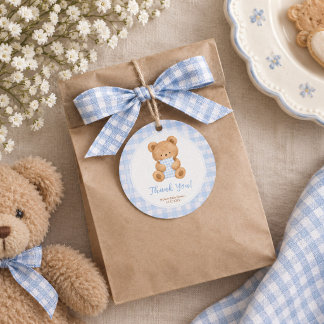 Étiquettes Cadeau Nous Pouvons à Peine Attendre Ours Garçon Baby Sho
