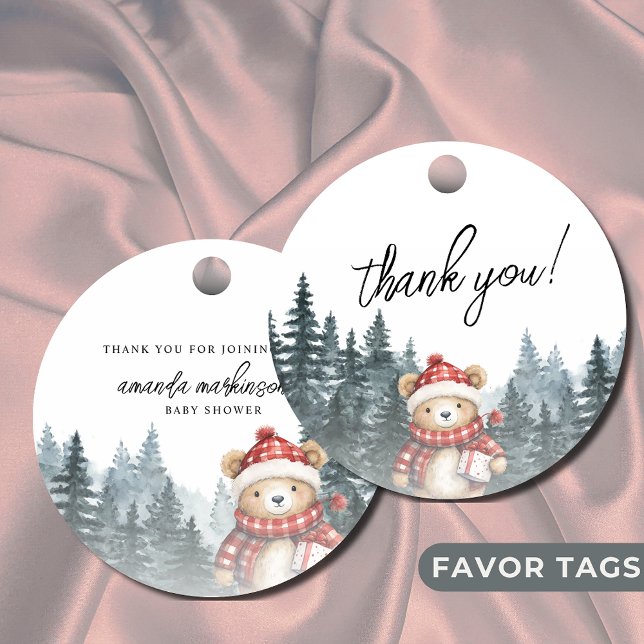 Étiquettes Cadeau Nous pouvons attendre le Baby shower d'hiver (Créateur téléchargé)