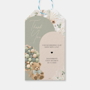 Étiquettes-cadeau Nous pouvons attendre les balises Baby shower vert