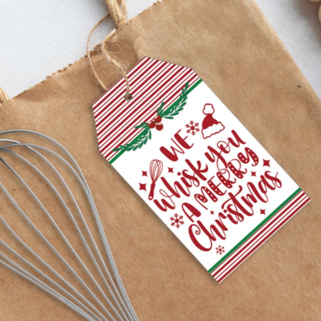 Étiquettes-cadeau Nous vous balançons un joyeux Noël Pop By (We whisk you a Merry Christmas Tag)