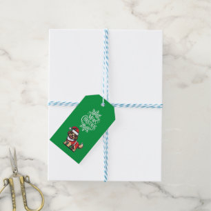Étiquettes-cadeau Nous vous souhaitons un joyeux Noël avec un chien
