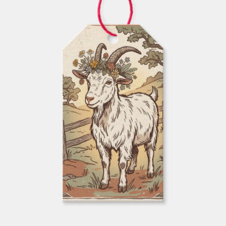 Étiquettes-cadeau Nouvel An chinois 2027 Chèvre Rustique
