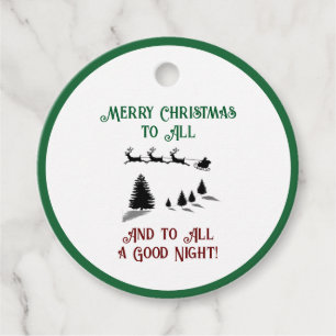Étiquettes Cadeau Nuit avant Noël Père Noël