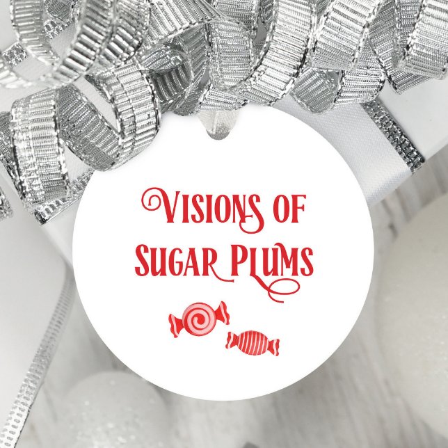 Étiquettes Cadeau Nuit avant Noël Visions des prunes de sucre (Créateur téléchargé)