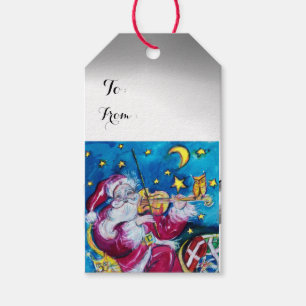 ÉTIQUETTES-CADEAU NUIT DE NOËL /INSPIRED PÈRE NOËL JOUANT LE VIOL