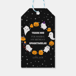 Étiquettes-cadeau Nuit étoilée avec Fantômes&Halloween Citrouille