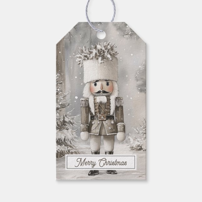 Étiquettes-cadeau Nutcracker Toy Soldier Christmas (Devant)