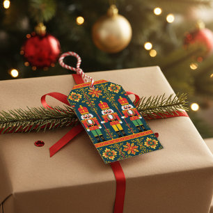 Étiquettes-cadeau Nutcracker Toy Soldier Foldier Cadeaux de Noël Tag