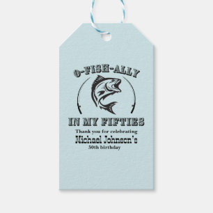 Étiquettes-cadeau O-fish-ally dans ma cinquantaine 50e fête d'annive