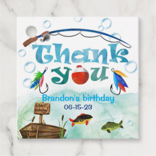 Étiquettes Cadeau O-fish-ally, Gone Fishing, Little Fisherman Party