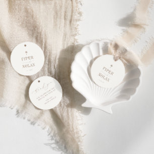 Étiquettes Cadeau OASIS Beach minimaliste Merci Mariage