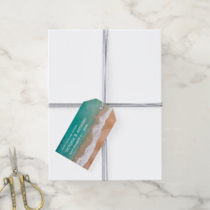Étiquettes-cadeau Ocean Wave, Beach Wedding Favor