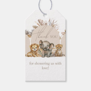 Étiquettes-cadeau Oh Baby Safari Animaux Boho Baby shower merci