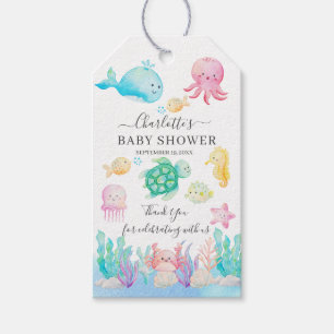Étiquettes-cadeau Oh Bébé Sous Le Baby shower De Mer