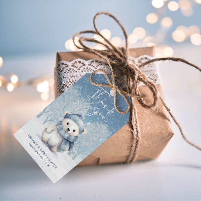 Étiquettes-cadeau Oh Boy Winter | Baby shower des bois (Créateur téléchargé)