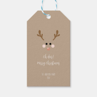 Étiquettes-cadeau Oh cerf ! Joyeux Noël