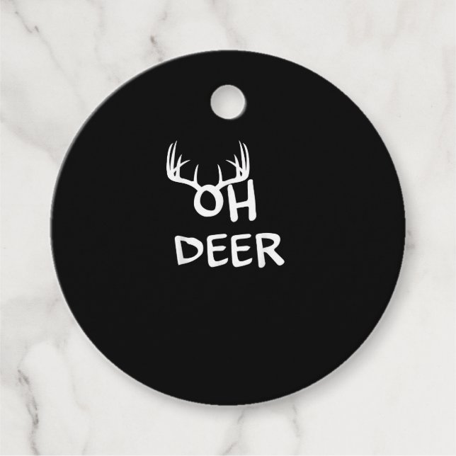 Étiquettes Cadeau Oh Deer Hunter Rustic Outdoor Design (Devant)