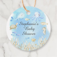 Oh Garçon Under the Sea Baby shower Favor étiquett