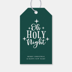 Étiquettes-cadeau Oh Holy Night Green Holiday Tags cadeaux