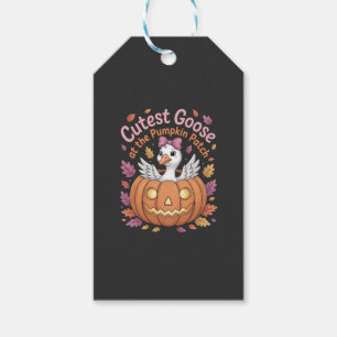 Étiquettes-cadeau Oie cutest au Citrouille Patch Thanksgiving