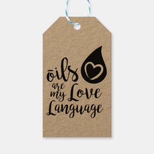 Étiquettes-cadeau Oils are my Love Language Gift Tag set