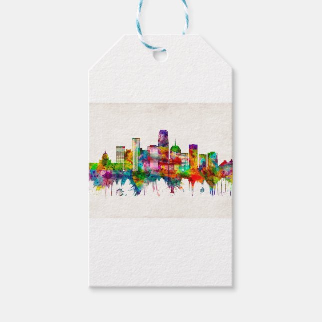 Étiquettes-cadeau Oklahoma City Oklahoma Skyline (Devant)