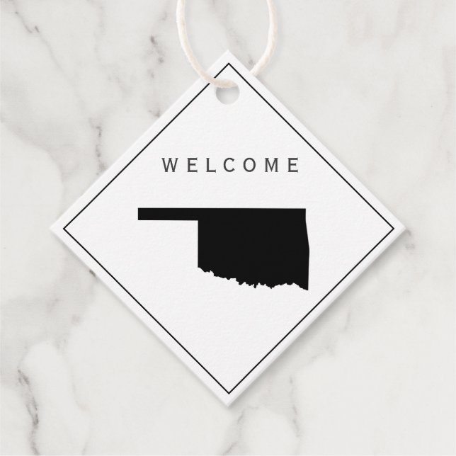 Étiquettes Cadeau Oklahoma Welcome Bag Cadeau Tag Mariage Week-end (Devant)
