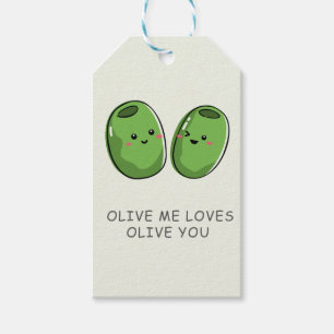 Étiquettes-cadeau Olive Me aime Olive You Humour Mariages Cérémoni
