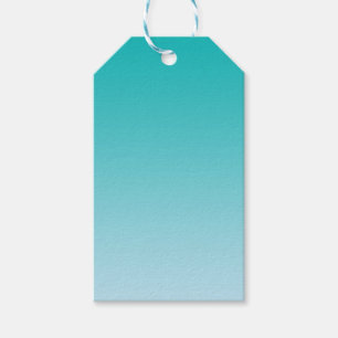 Étiquettes-cadeau Ombre turquoise