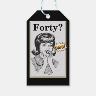 Étiquettes-cadeau OMG 40e fête d'anniversaire Fantastique femmes Ann
