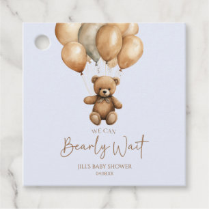 Étiquettes Cadeau On Peut Attendre Le Baby shower De L'Ours Teddy Bo