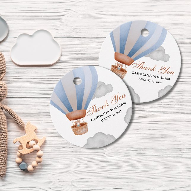Étiquettes Cadeau on peut attendre le baby shower de petit garçon (Créateur téléchargé)