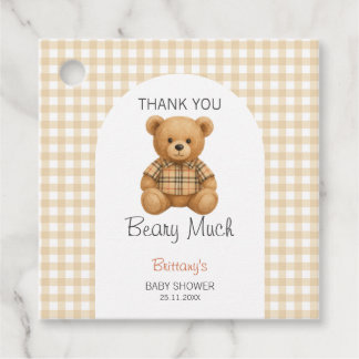 Étiquettes Cadeau On peut attendre le Baby shower Teddy